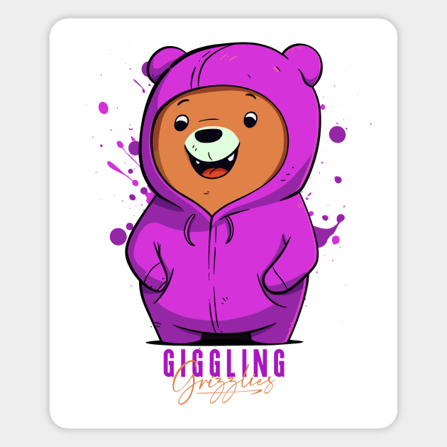 The Giggling Grizzlies Collection - No. 3/12 Magnet by emmjott